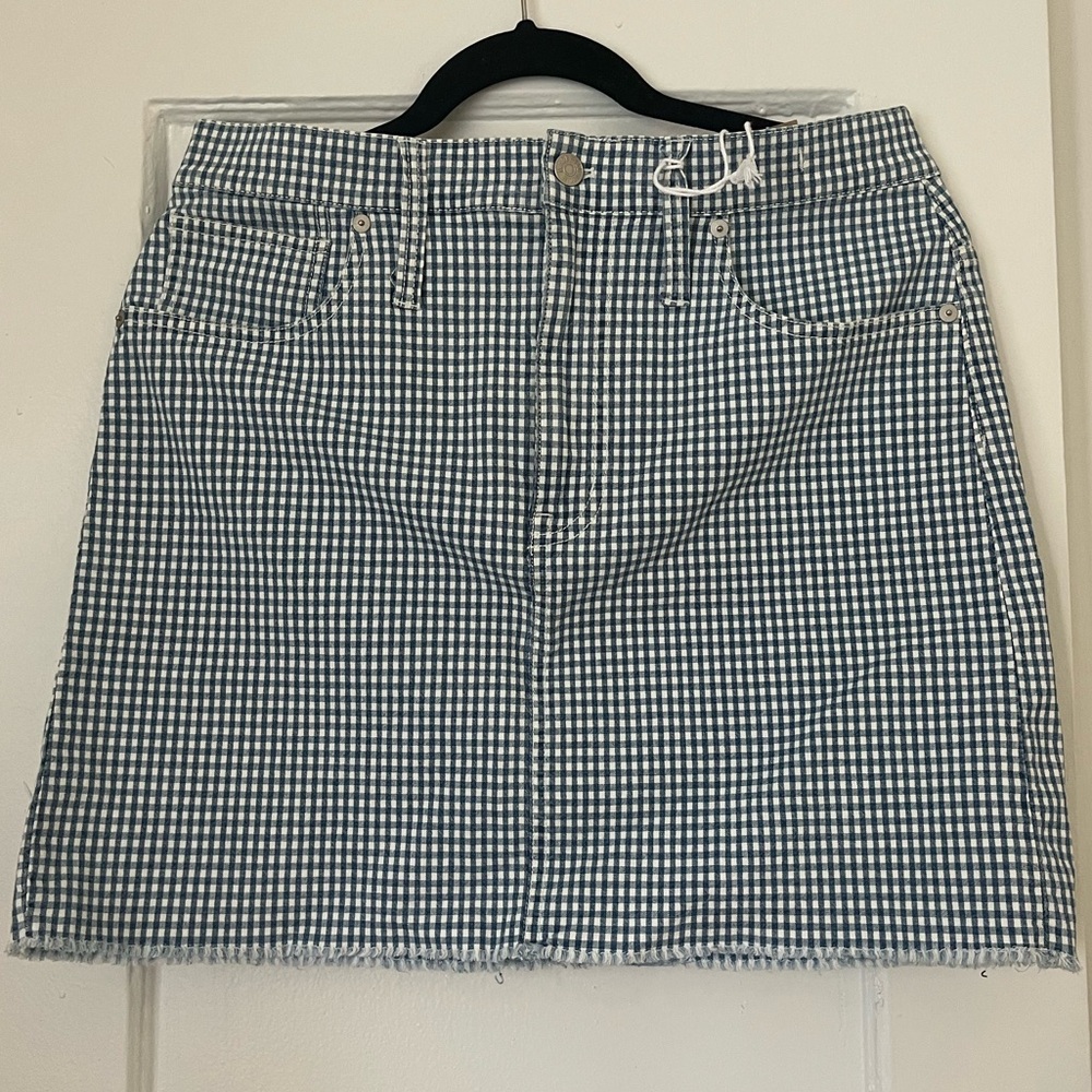 NWT Madewell Gingham Skirt